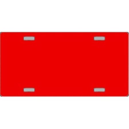 POWER HOUSE Red Solid Flat Automotive License Plates Blanks for Customizing PO125671